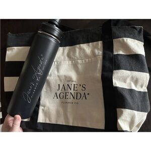 Jane's Agenda Tote and Water Bottle Set